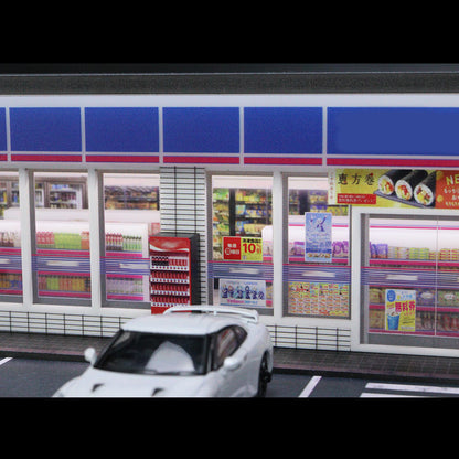 1/64 Scale Lawson Convenience Store Diorama Building Scene Model with Parking Area