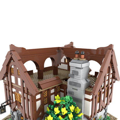 moc-202047 medieval tavern & inn building blocks set(3745pcs)