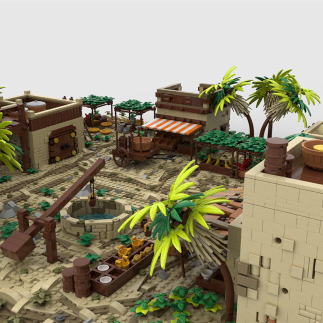 moc-215645 ancient egypt market building blocks set (10460pcs)