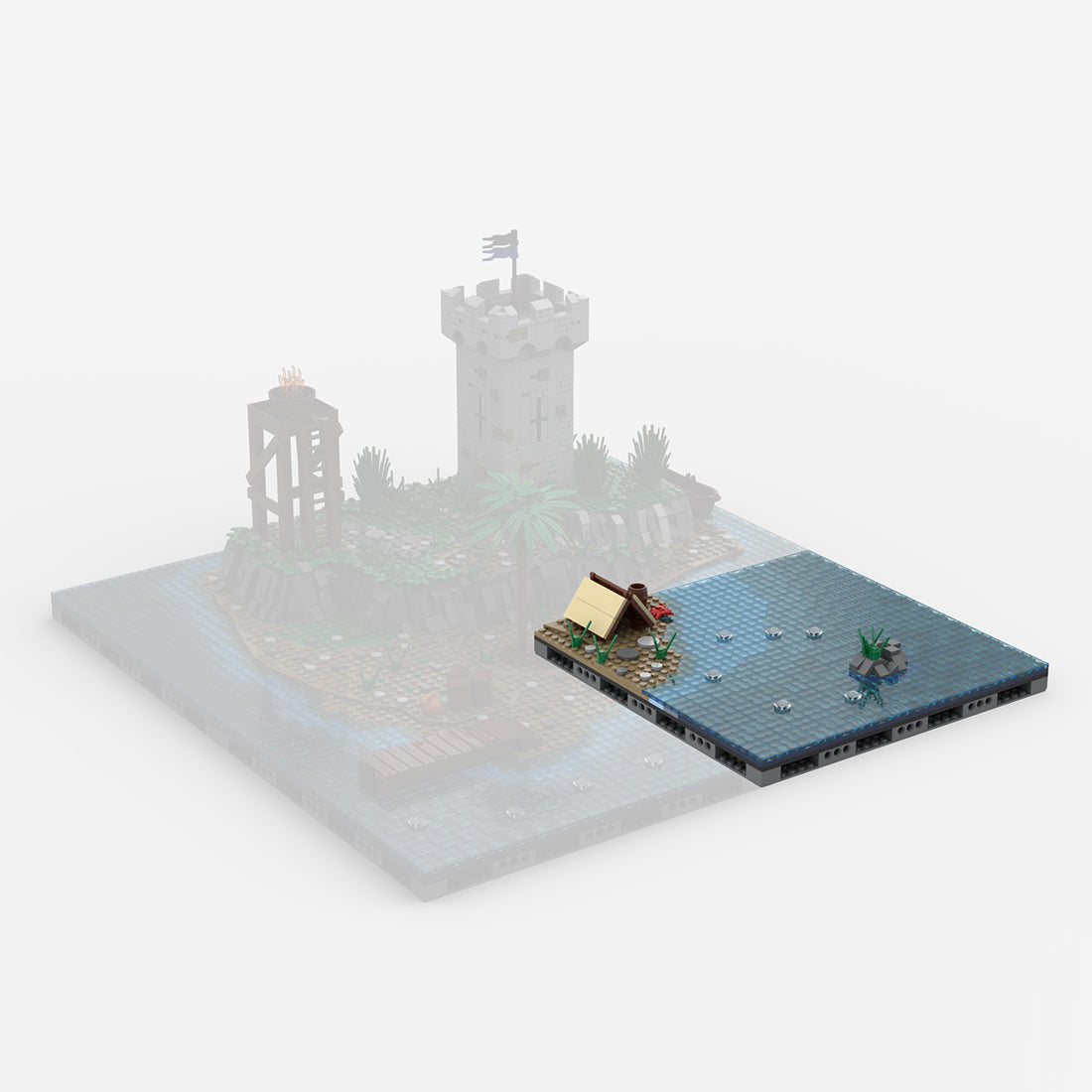 medieval watchtower building blocks set by tyrolmocs