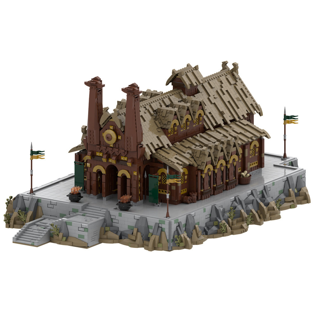 moc-62288 meduseld golden hall building blocks set