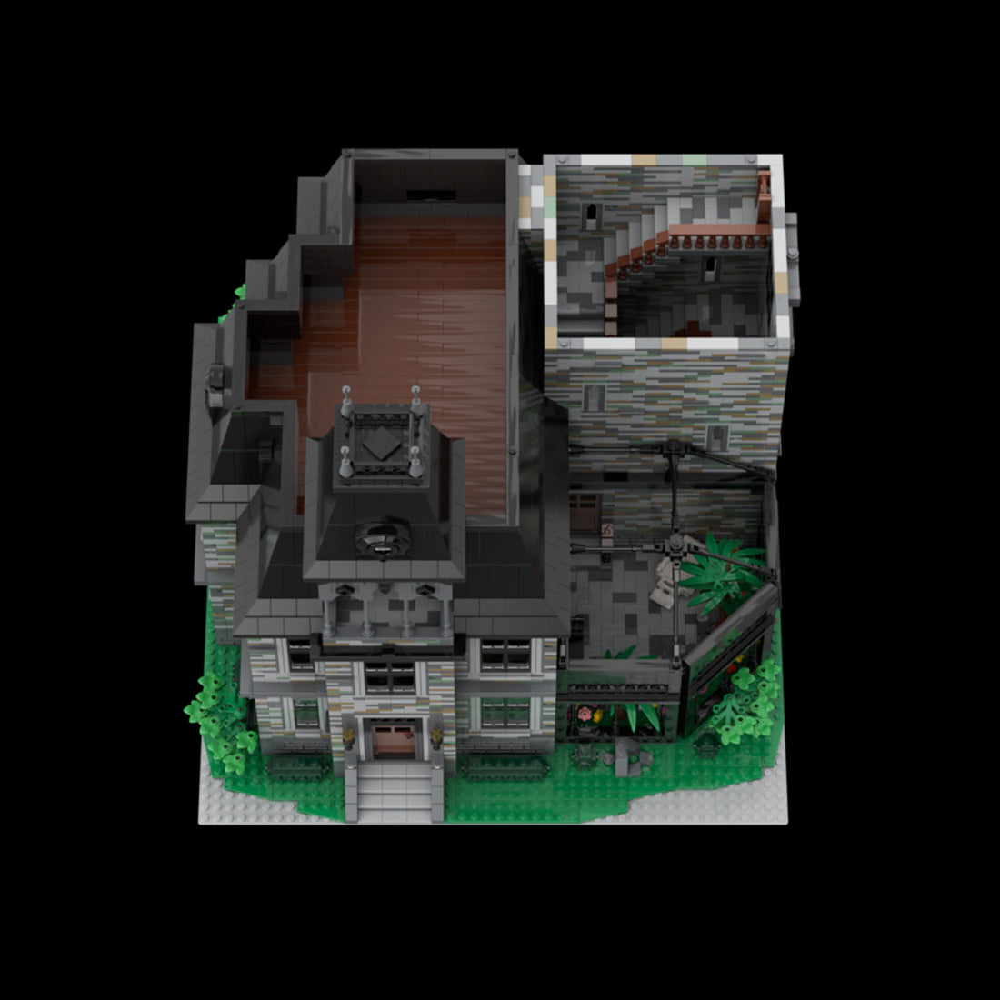 gothic castle villa victorian mansion building blocks set (10285pcs)