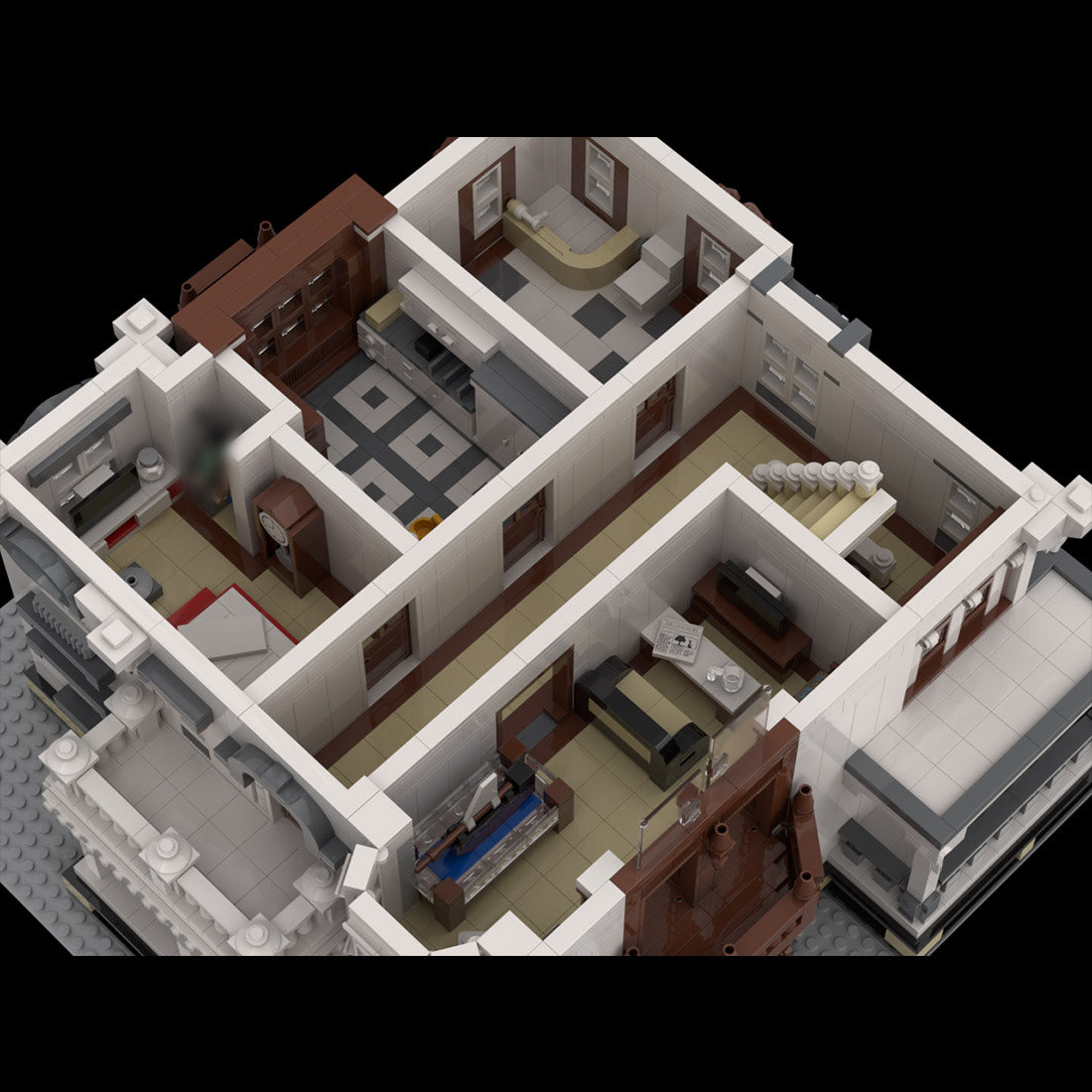 suburban residence building block set(7407pcs)