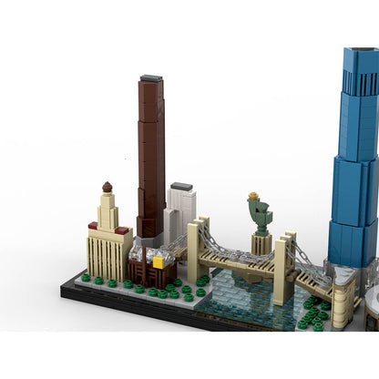 moc-171090 1/2000 scale new york City skyline building blocks set (1871pcs)