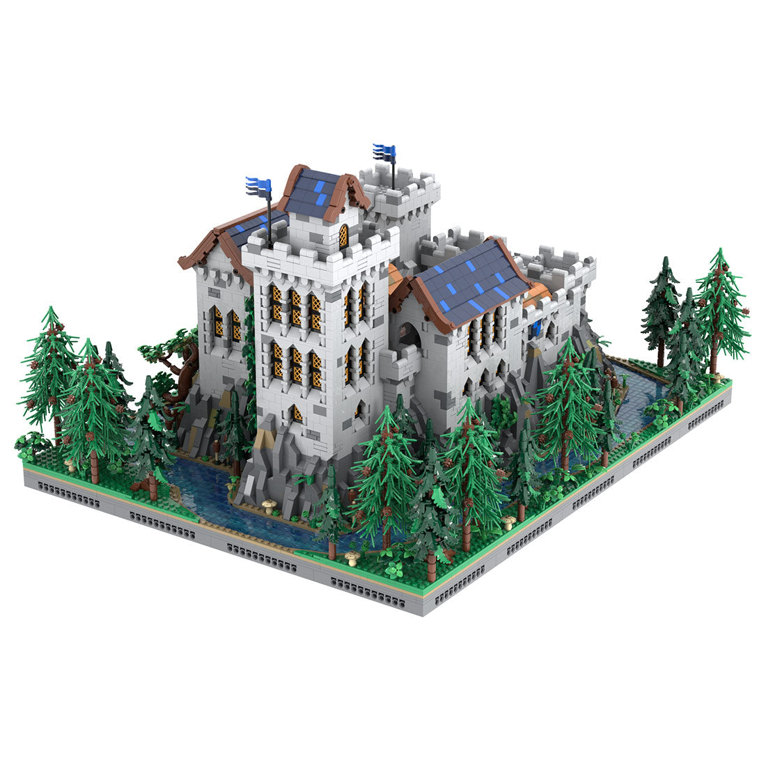 moc-228153 medieval outpost tower building block set(1606pcs)
