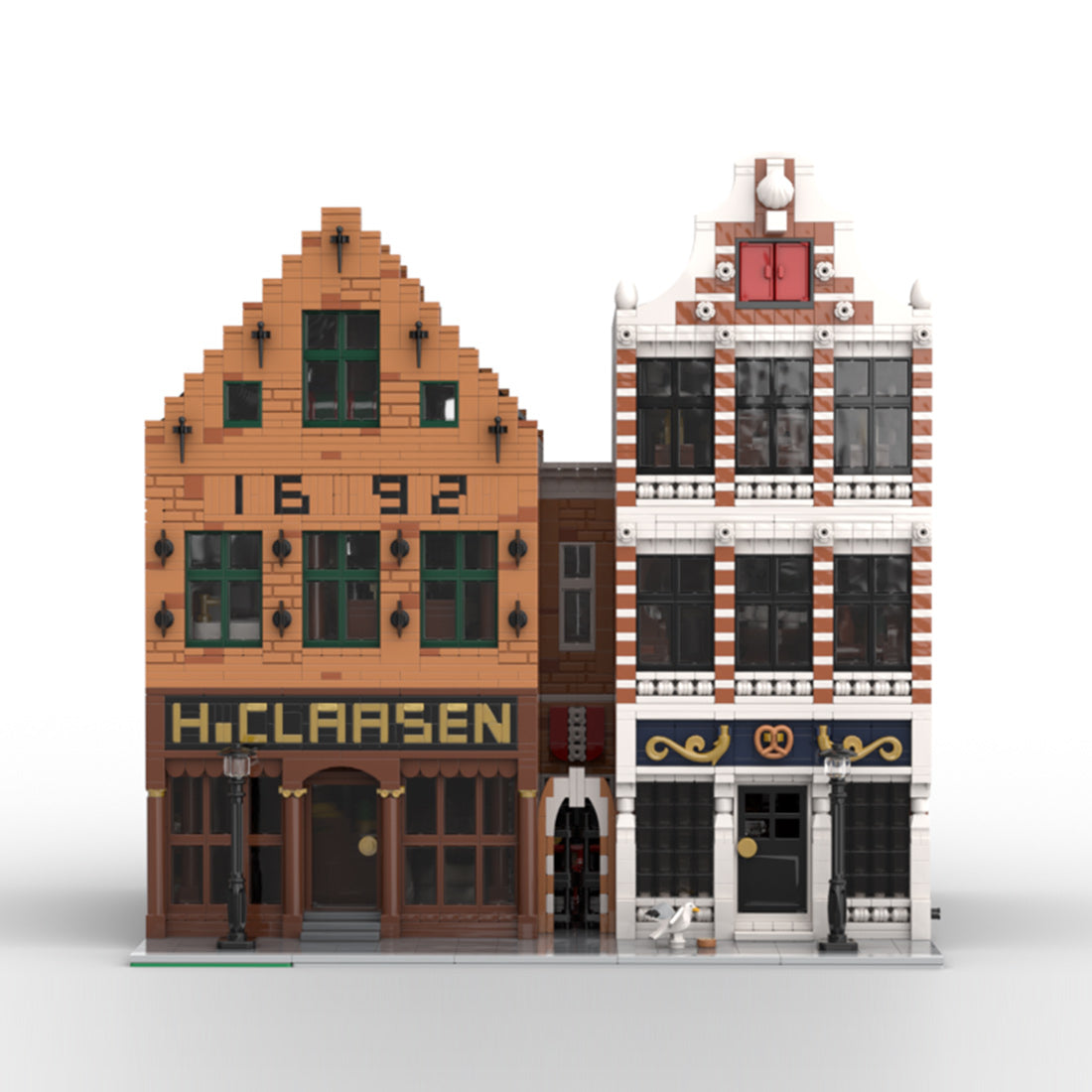 moc-197879 colonial goods store & old bakery building block set(7296pcs)