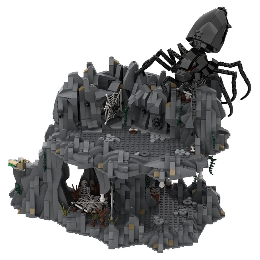 moc-55839 shelob's lair building blocks moc set (2261pcs)