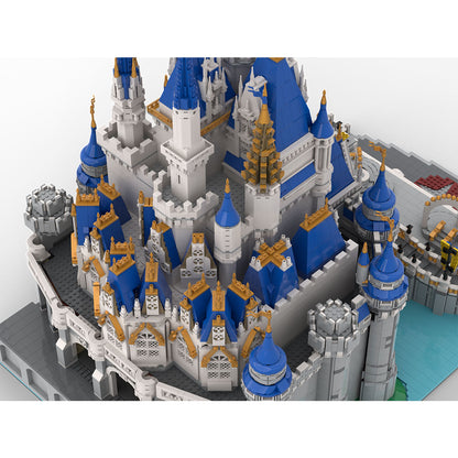 moc-254957 ultimate cinderella castle v2 with stage castle building blocks(13032pcs)