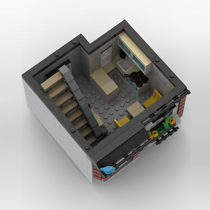modular townhouse building blocks set (1584pcs) by kros