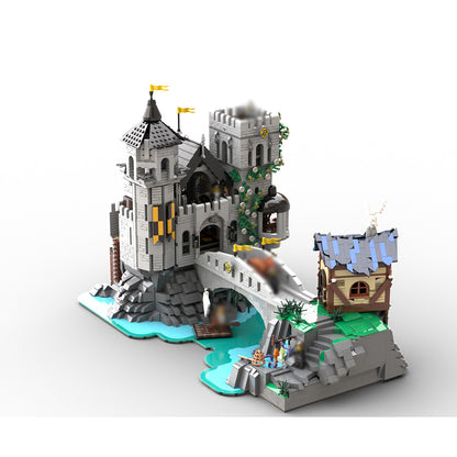 moc-241720 medieval serpent’s citadel building block set (4799pcs)
