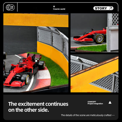 1/64 scale racing corner diorama race track display scene
