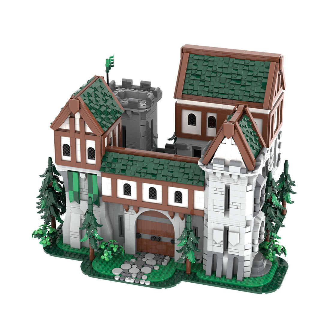 moc-241818 green dragon knights’ castle building blocks set (4862pcs)