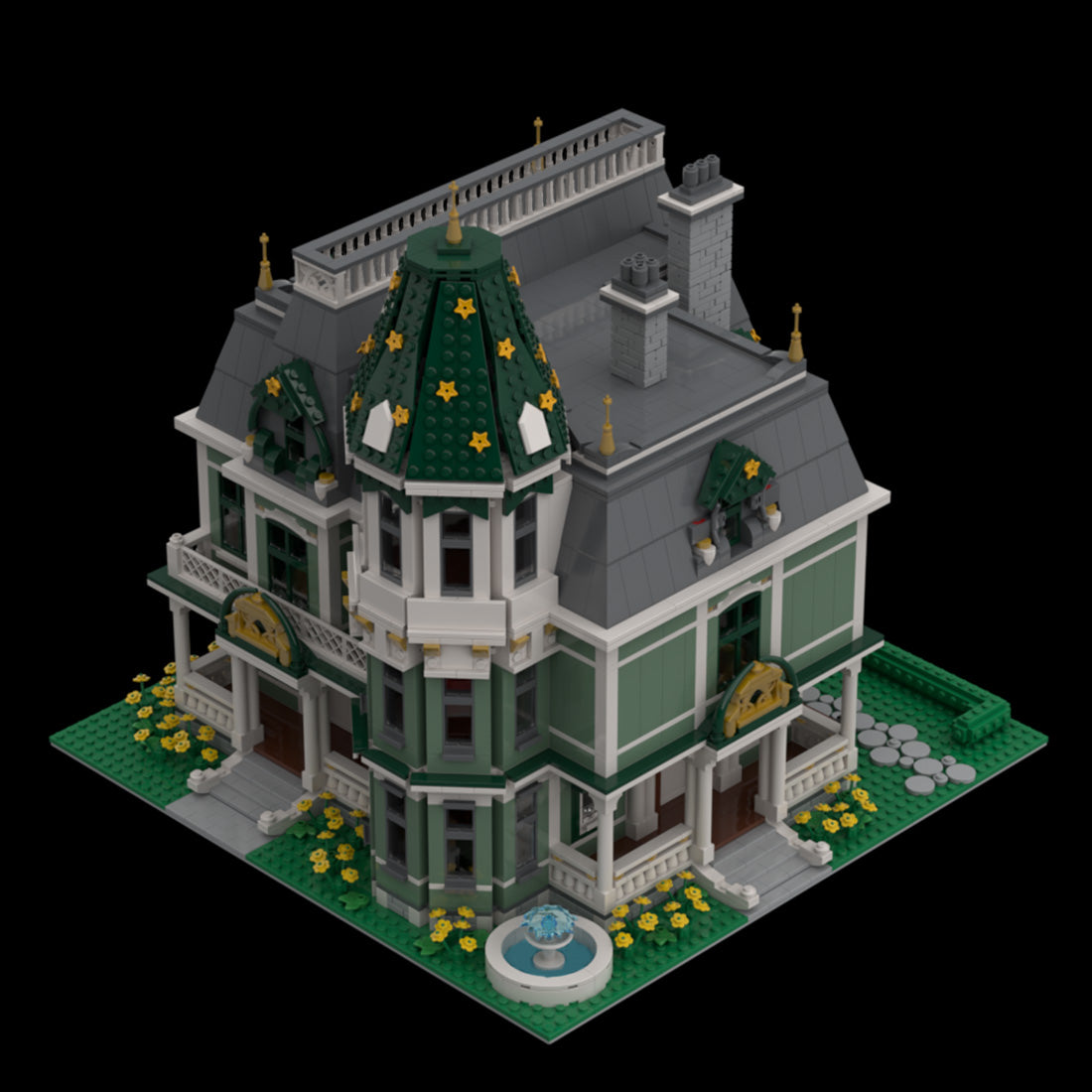 classic victorian residence european town house building blocks set (4772pcs)