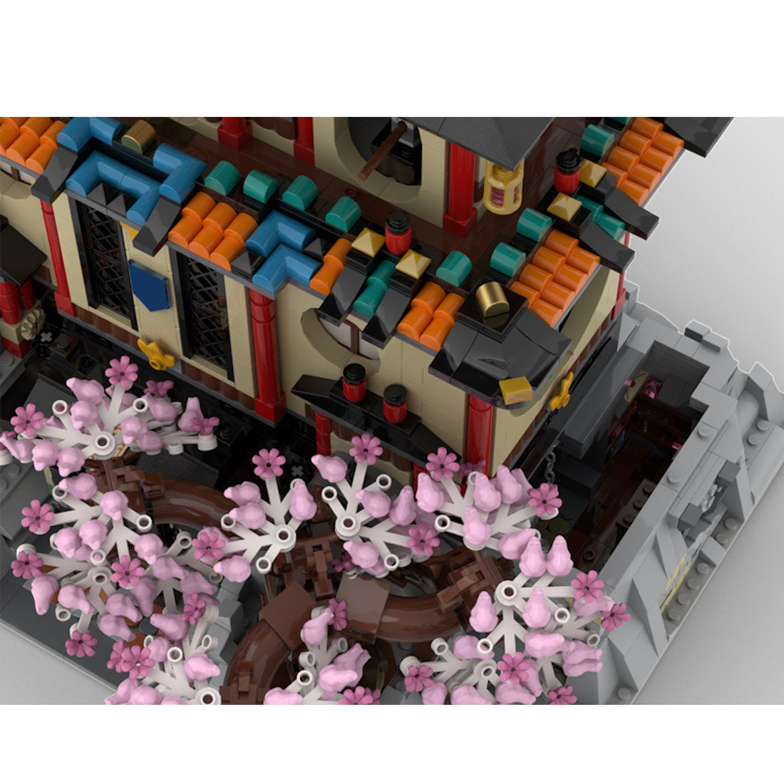 MOC-124852 East Asian Ancient Shrine Tower Building Blocks
