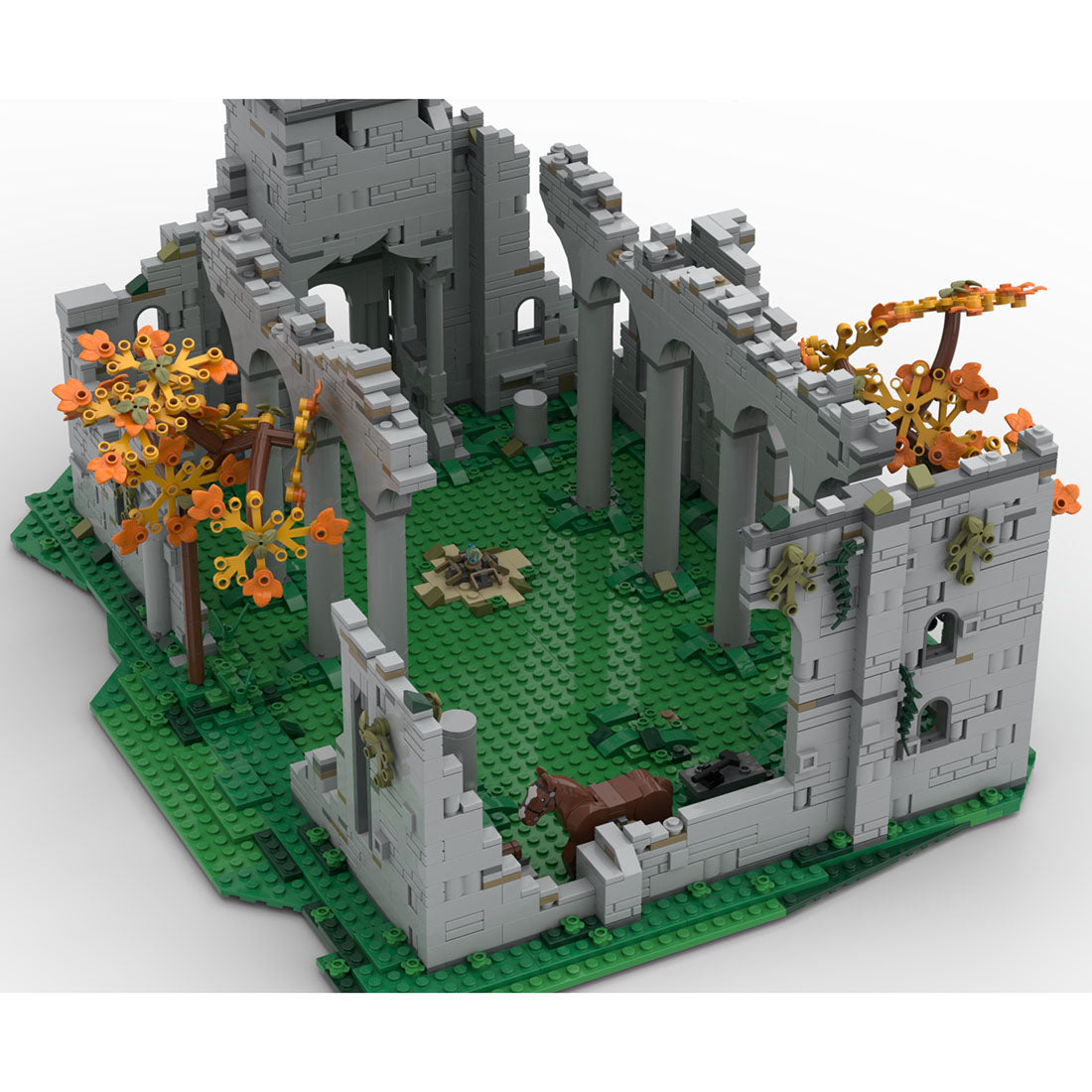moc-148241 elleh church - elden ring building blocks set (2401pcs)