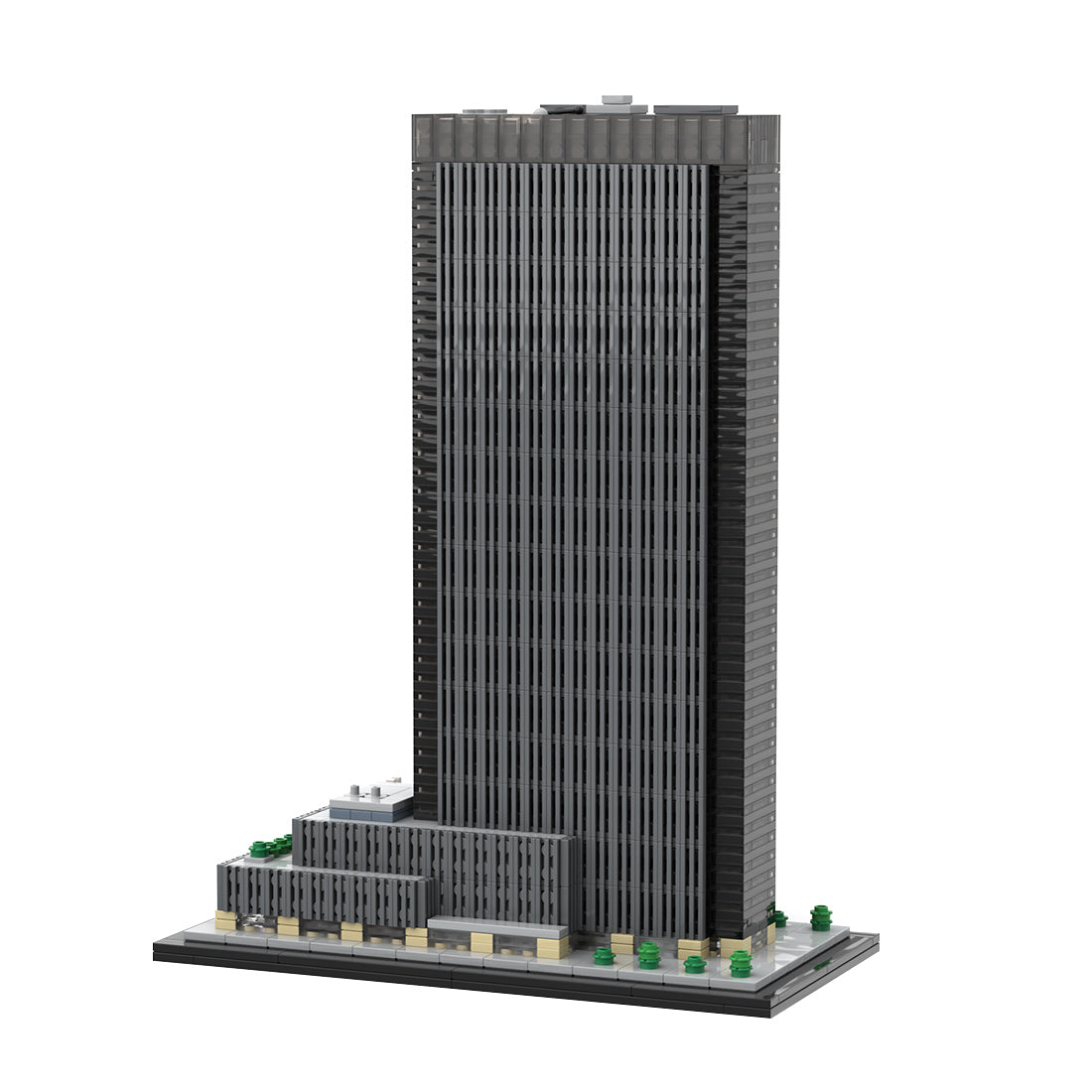 moc-156591 1/800 scale nyc one penn plaza blocks set (1323pcs)