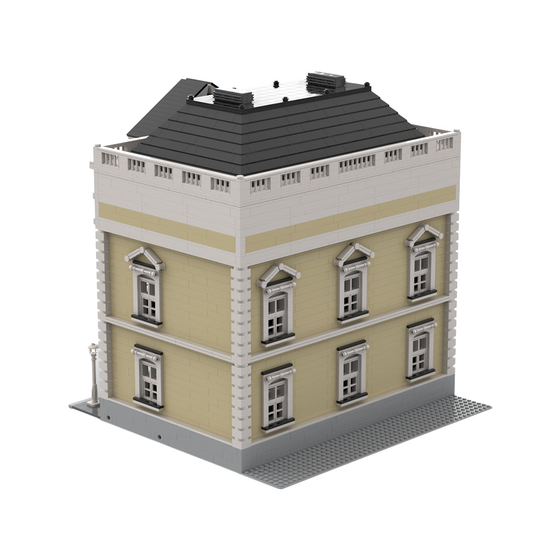 greek revival library model architectural street scene building blocks set by soar brick