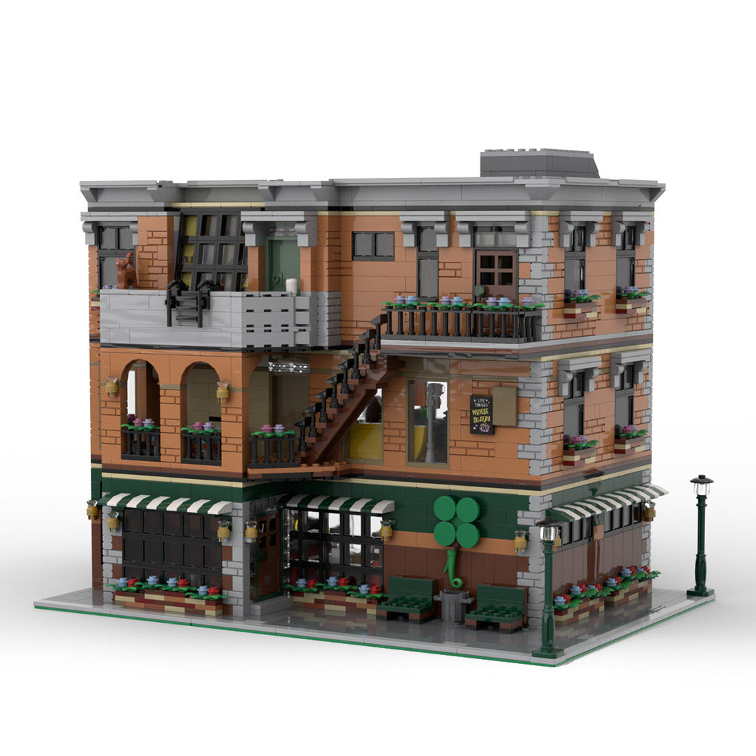 moc-96543 friends apartment & macLarens pub building blocks set(4232pcs)