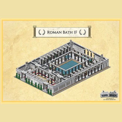 ancient roman bath building block set (30812pcs)