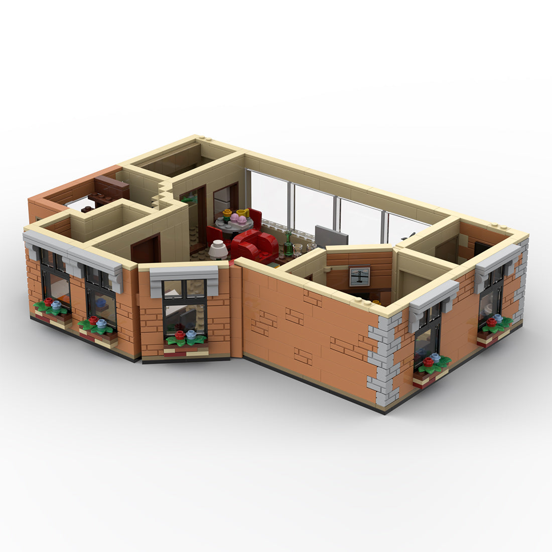 city apartment sitcomplex full version building blocks set(8574pcs)