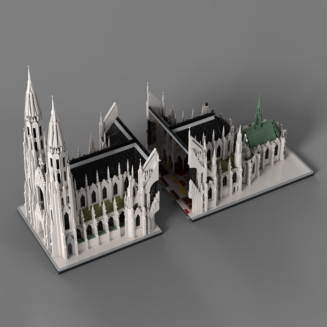 MOC-276548 St. Patrick’s Cathedral – 18558PCS Gothic Cathedral Building Set