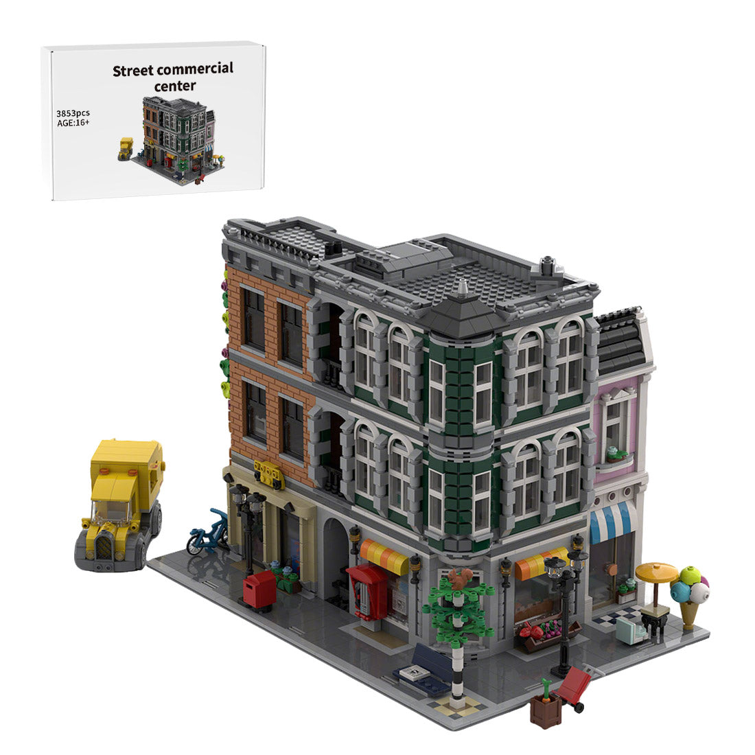 moc-226380 commercial center building blocks set (3853pcs)