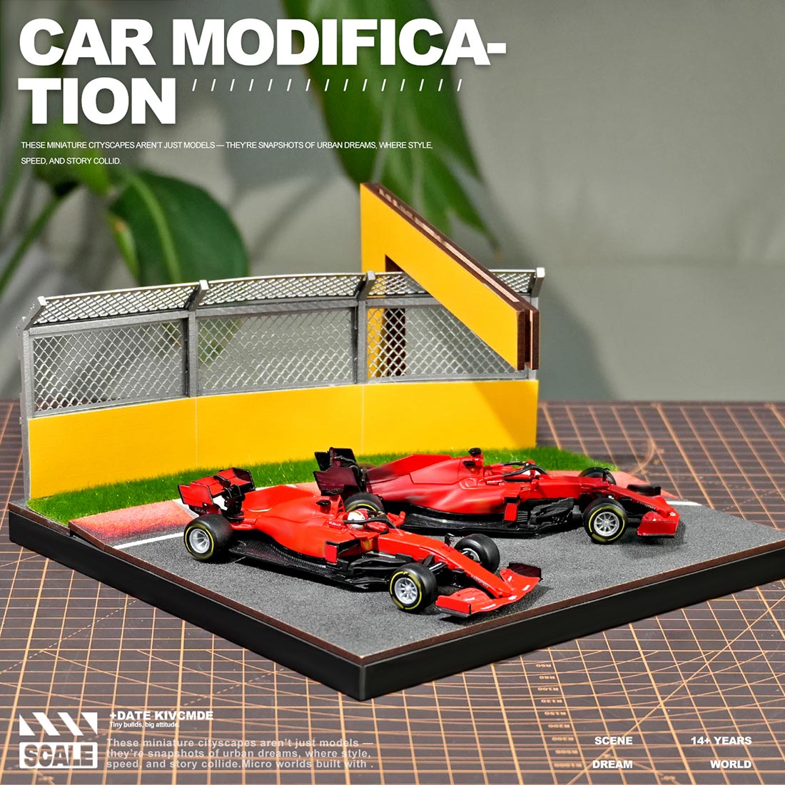 1/64 scale racing corner diorama race track display scene