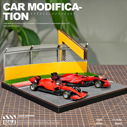 1/64 scale racing corner diorama race track display scene