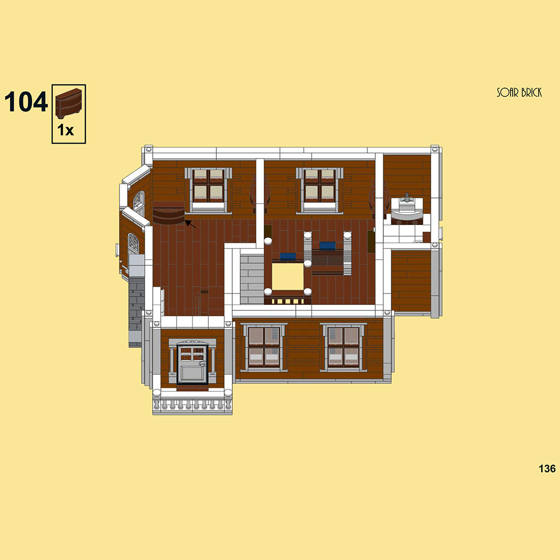 Second Empire House Large Architectural Street Scene Building Blocks