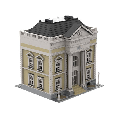 Griechische Revival-Bibliotheksmodell Architektonische Straßenszenen-Bausteine von Soar Brick