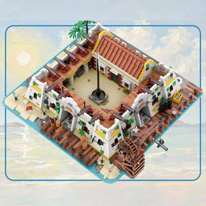 castilo - seaside harbor castle  architecture building blocks