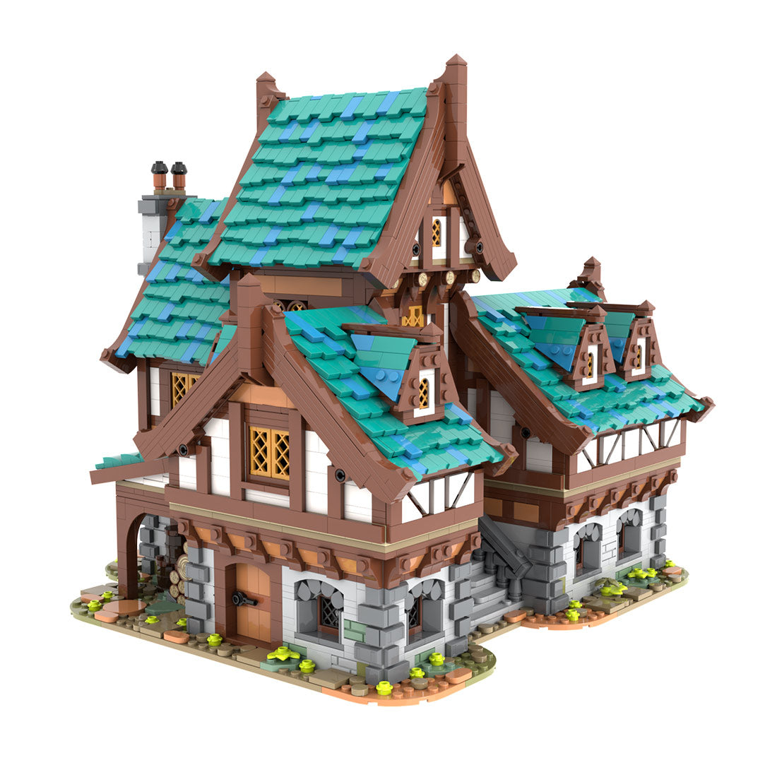 moc-235629 drunken dragon medieval tavern building blocks set(5173pcs)