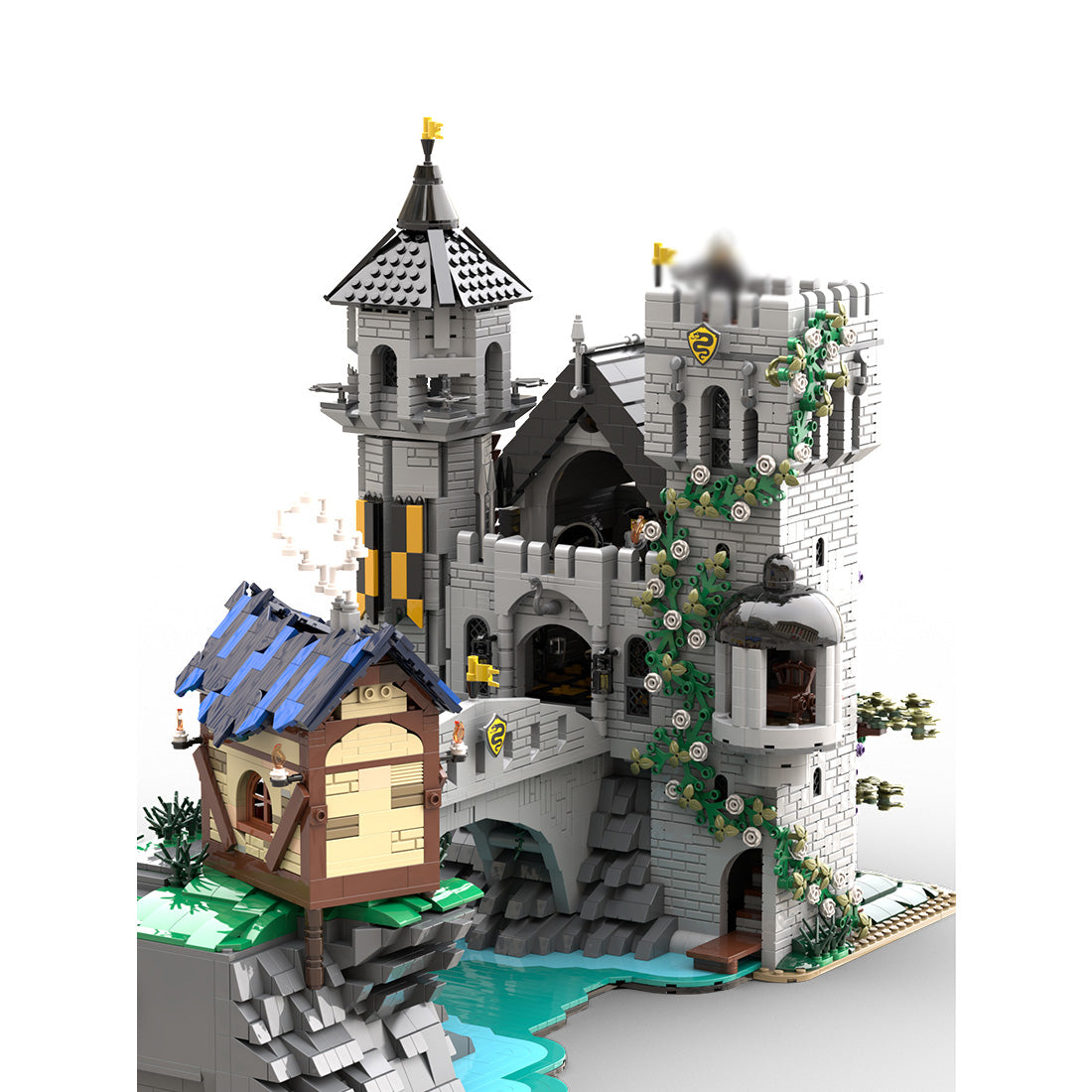 moc-241720 medieval serpent’s citadel building block set (4799pcs)
