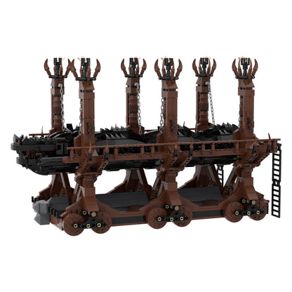 moc-122034 wolf-head siege ram model building blocks set (2486pcs)