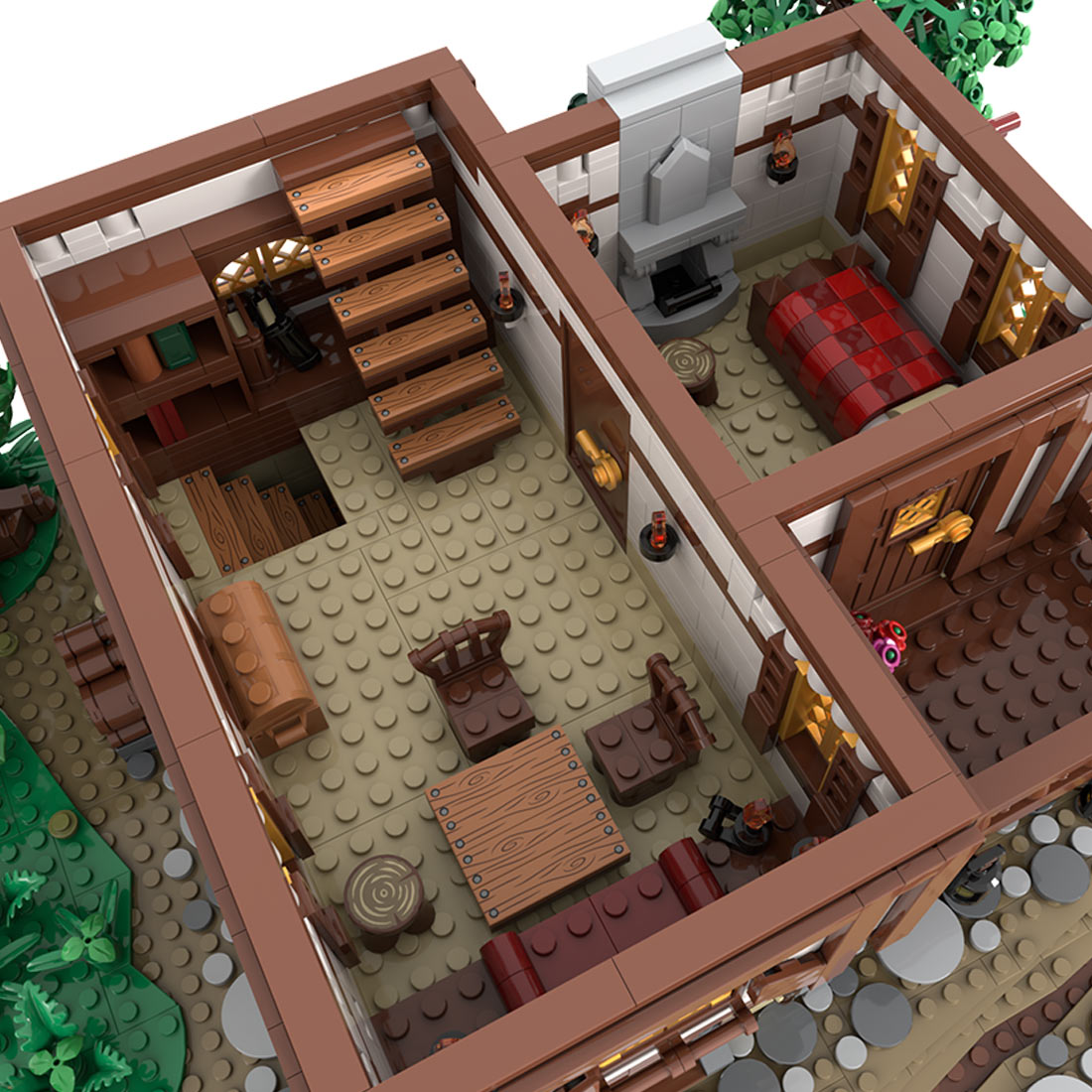 moc-224458 medieval tavern building blocks set(4783pcs)
