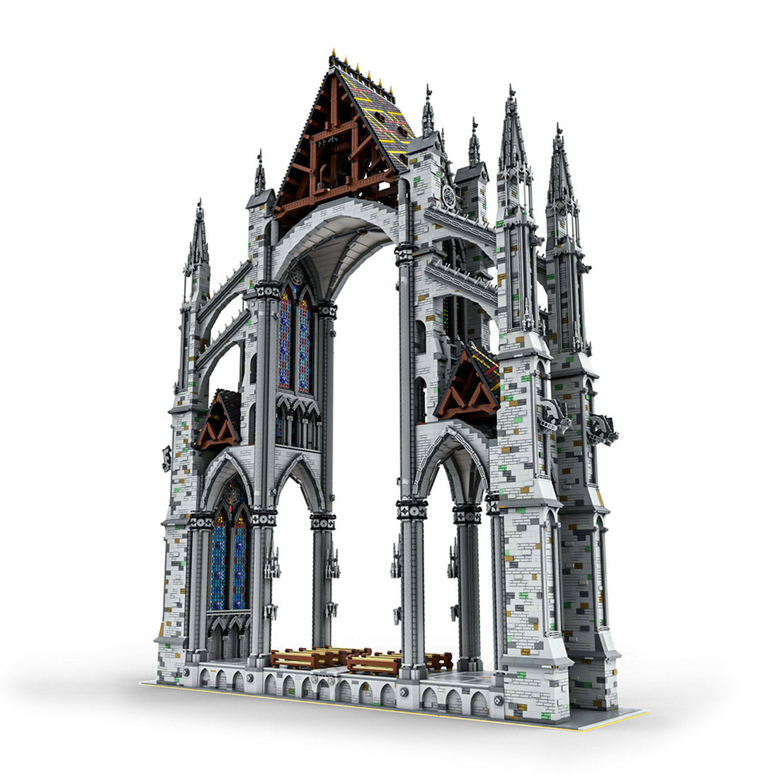 moc-172185 1:42 gothic cathedral cross-section model building blocks set