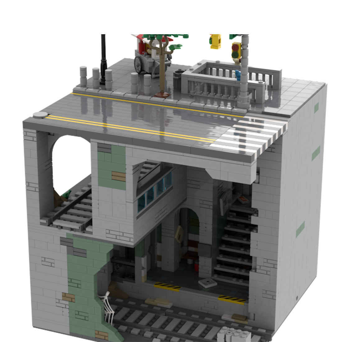 MOC-218232 New York Urban Underground Station Building Blocks Set by LordAlien