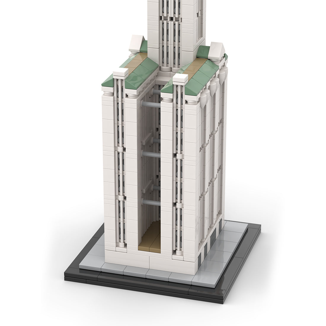 moc-126951 1/800 scale woolworth building blocks set (1110pcs)
