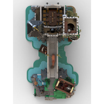 moc-241720 medieval serpent’s citadel building block set (4799pcs)
