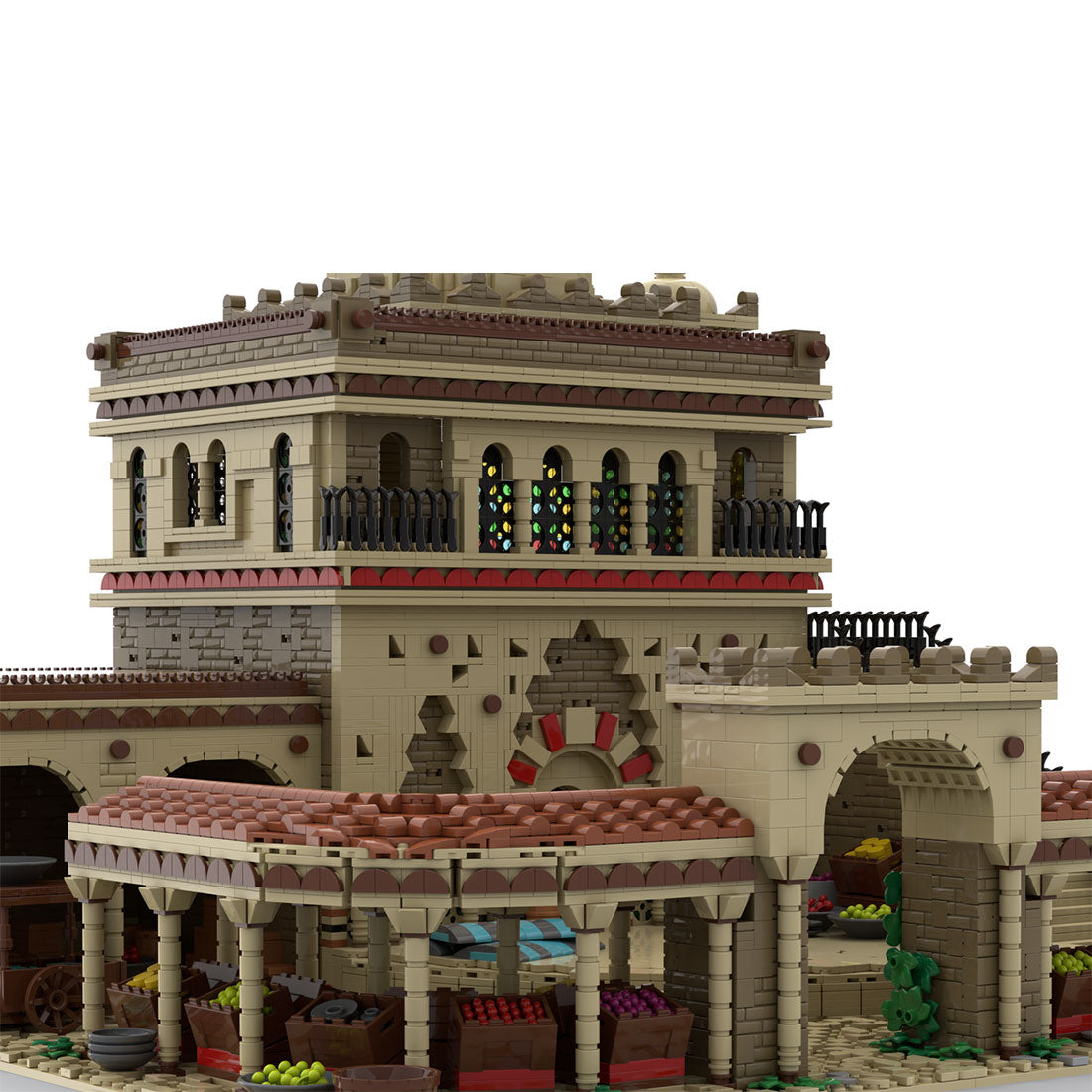 moc-215251 age of empires - middle eastern market building blocks set (10100pcs)