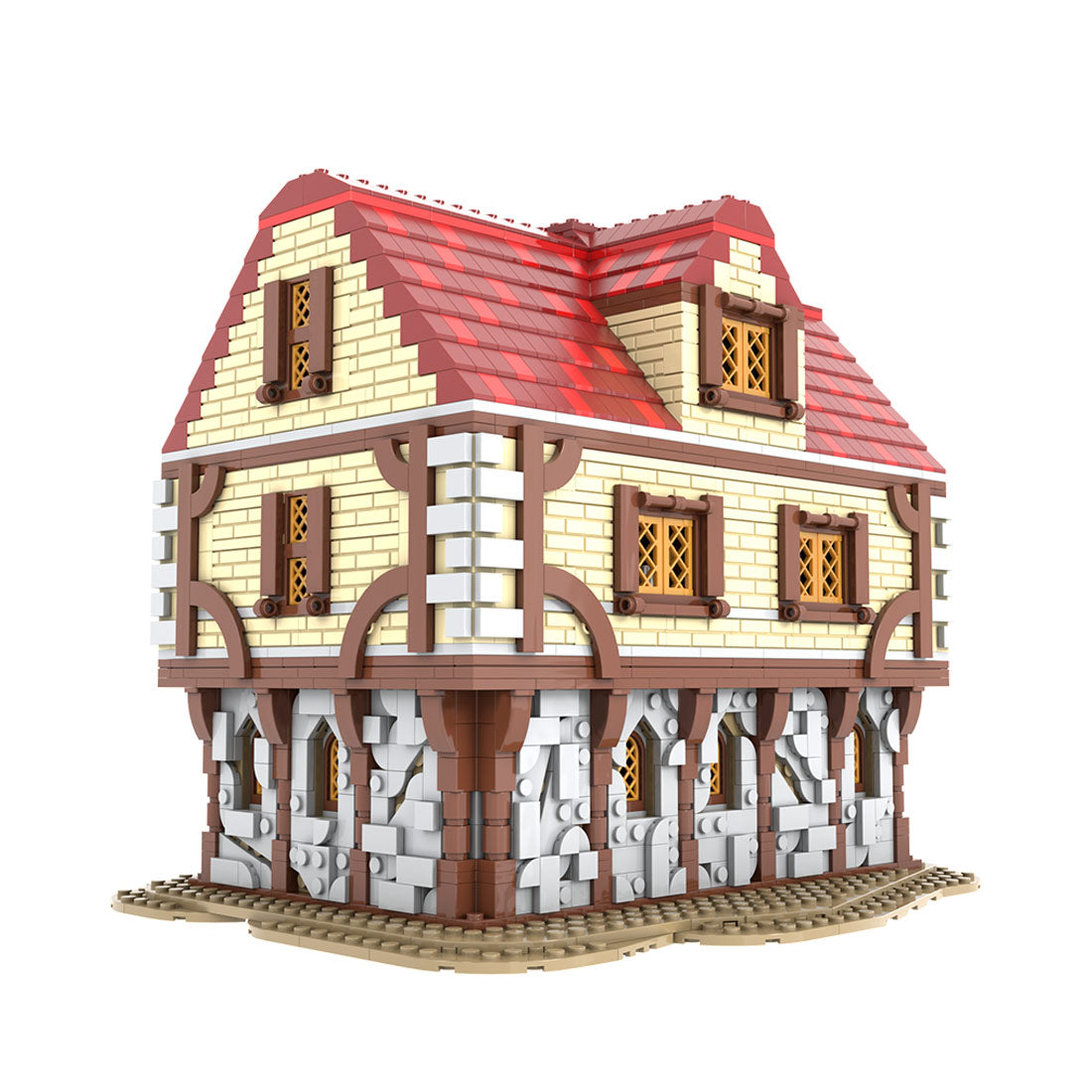 moc-192313 medieval inn building blocks set(3191pcs)
