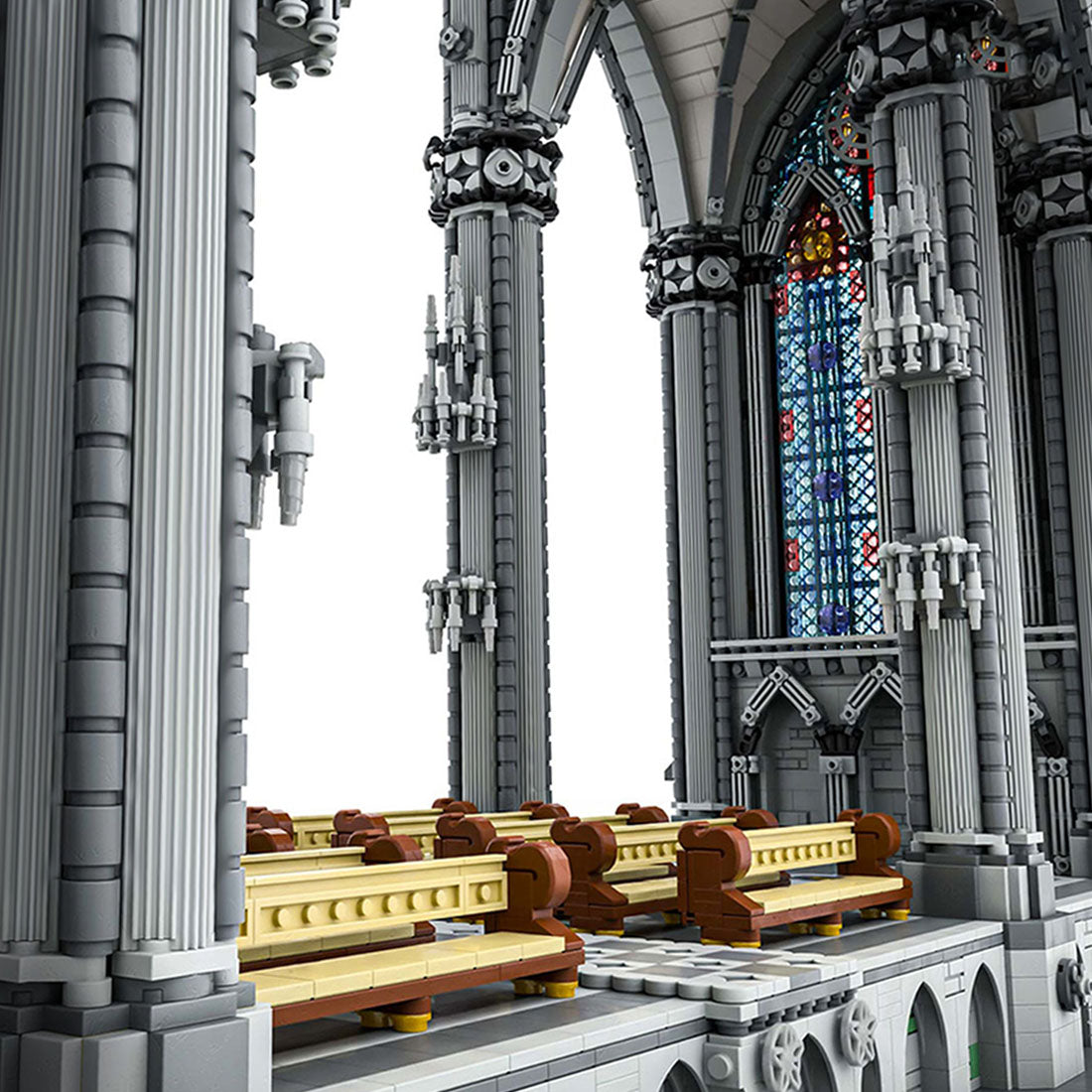 moc-172185 1:42 gothic cathedral cross-section model building blocks set
