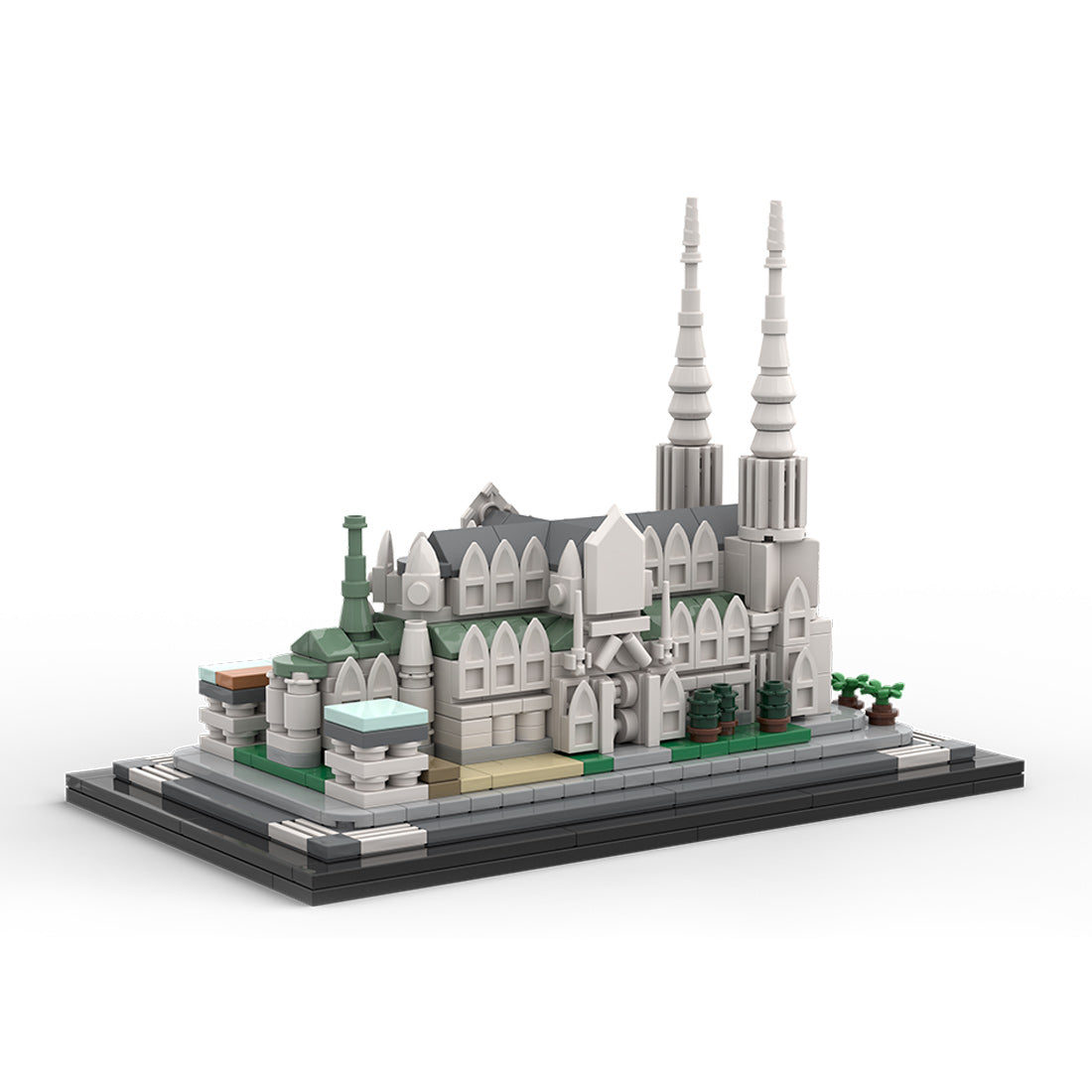 moc-212962 1/800 scale st. patrick’s cathedral building blocks set (580pcs)