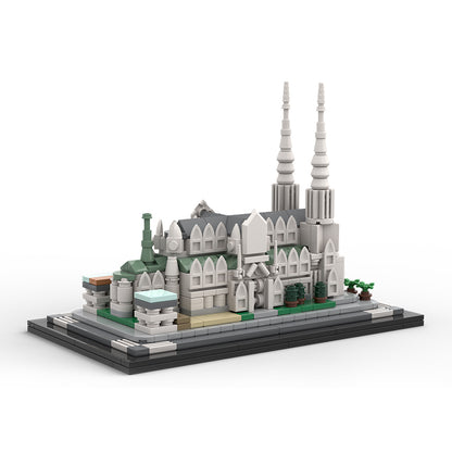 moc-212962 1/800 scale st. patrick’s cathedral building blocks set (580pcs)