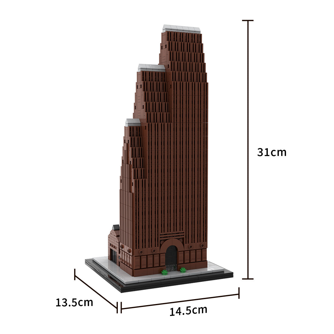 moc-221794 1/800 scale famous houston landmark architecture street scene building blocks set (1295pcs)