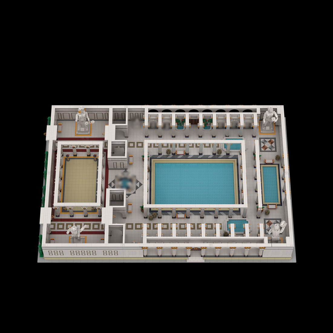 ancient roman bath building block set (30812pcs)