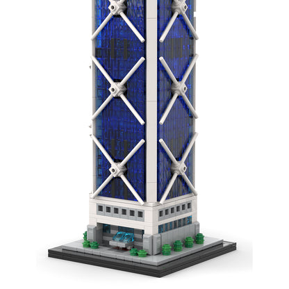MOC-234438 1/800 Scale  Hongkong  Bank of China Tower Skyscraper Building Blocks Set (1700PCS)