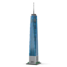 moc-159549 1/800 scale landmark architecture 1 world trade center street scene building blocks set (3153pcs)