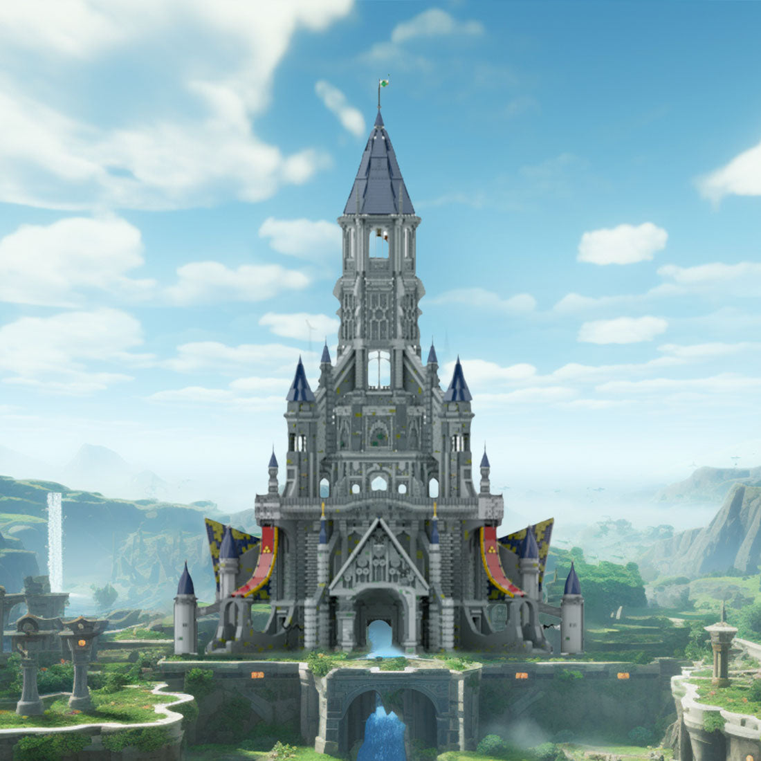 moc-161243 hyrule castle building blocks set – zelda tears of the kingdom giant moc model (47821pcs)