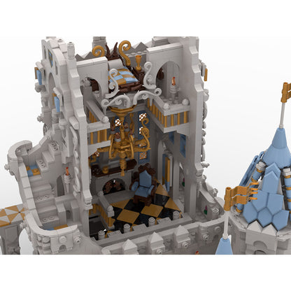 medieval ivory fantasy castle building blocks set(8027pcs)